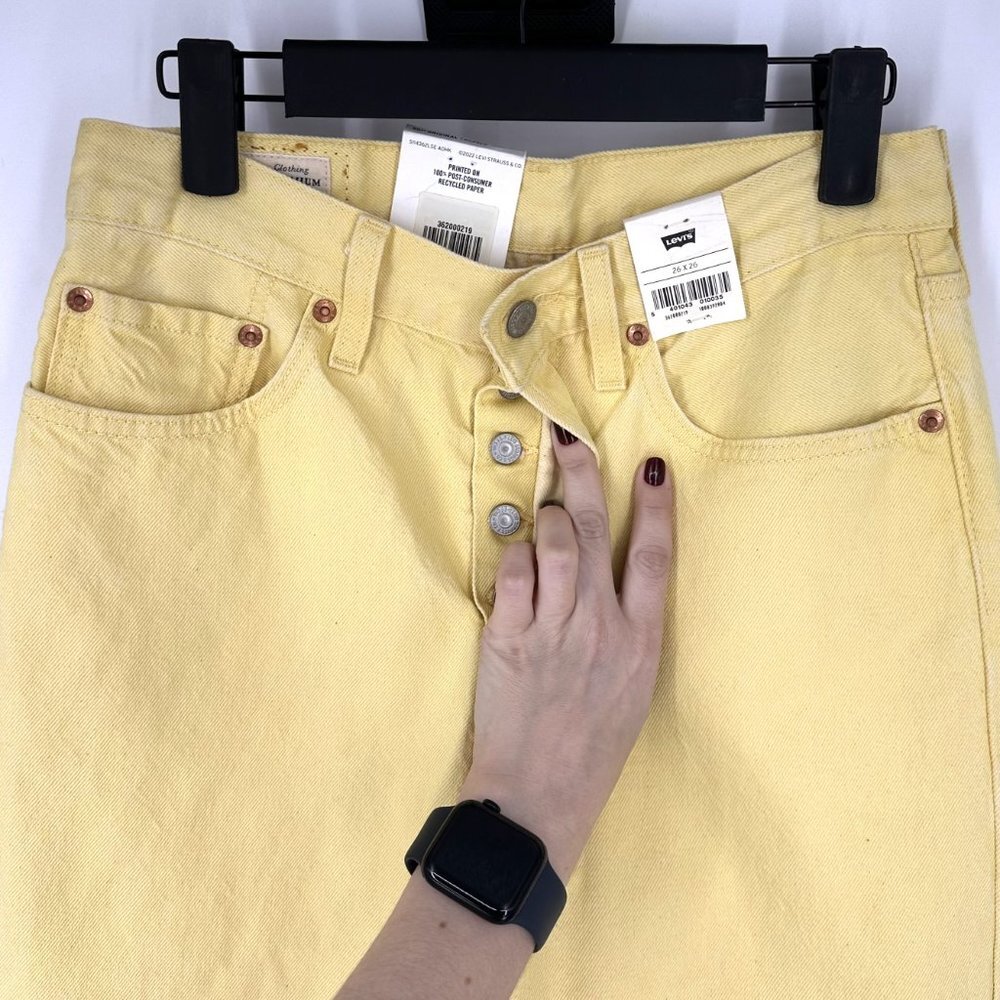 Levi's Yellow Straight Leg Jeans NWT - Picture 6 of 12